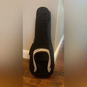 Black ukulele Case with White Accents